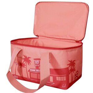 Trader Joe’s Peach Insulated Lunch Tote Bag NWT Cooler Carryall Palm Tree Design